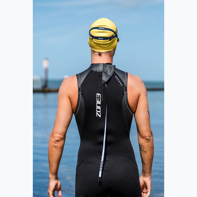 Férfi triatlonos úszóruha ZONE3 Glide Sleeveless Wetsuit black/grey 9
