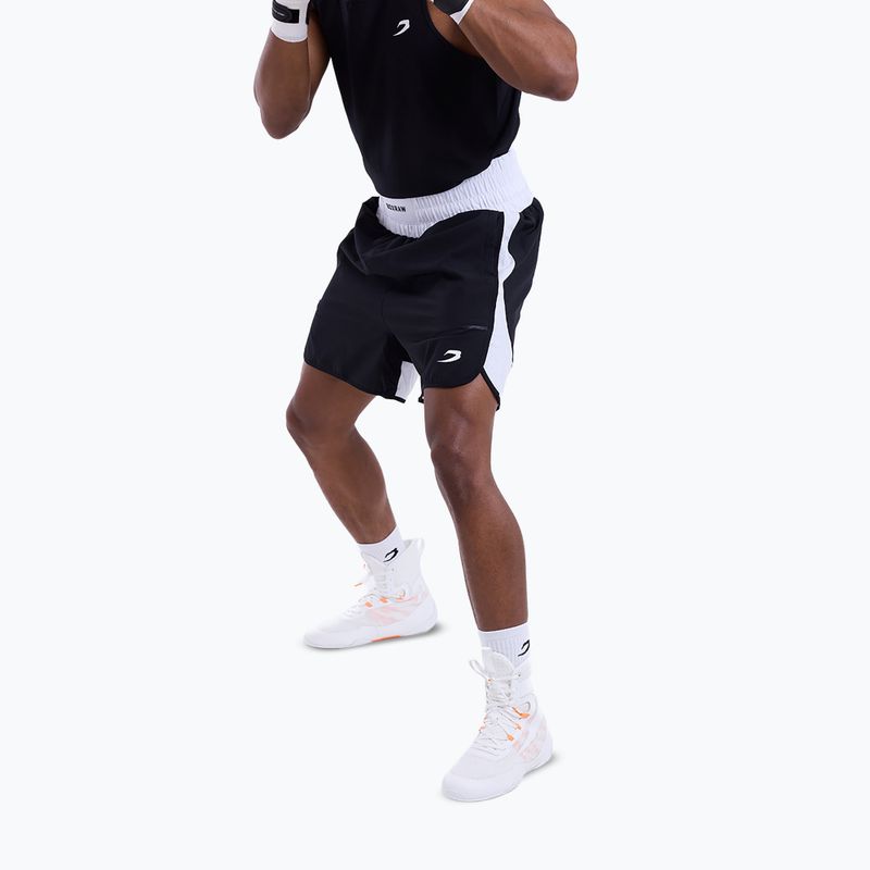 Férfi edző rövidnadrág Boxraw Stevenson V2 black/white 4