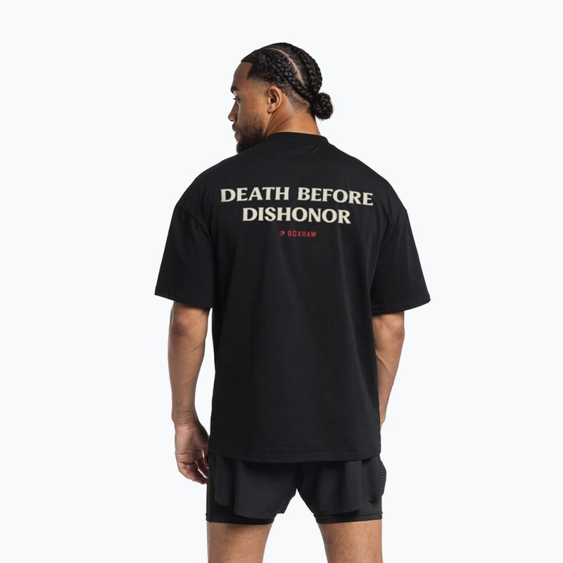 Férfi póló BOXRAW Death Before Dishonor Oversized black 3