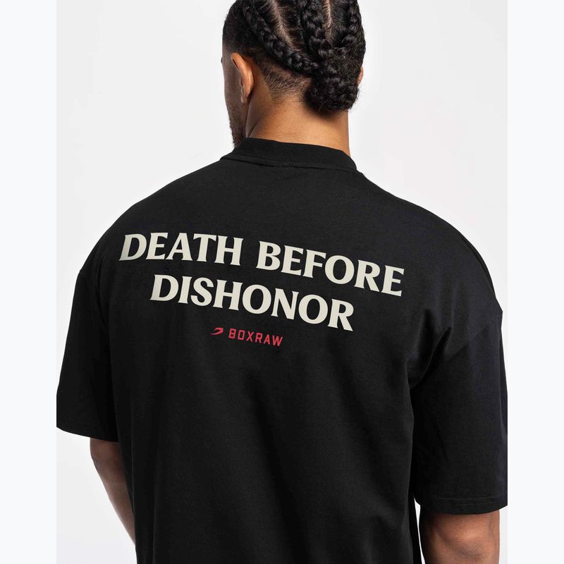 Férfi póló BOXRAW Death Before Dishonor Oversized black 7