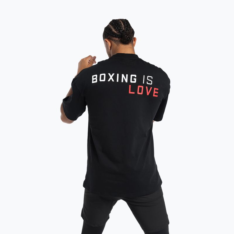 Férfi póló Boxraw Boxing is Love Oversized Black 3