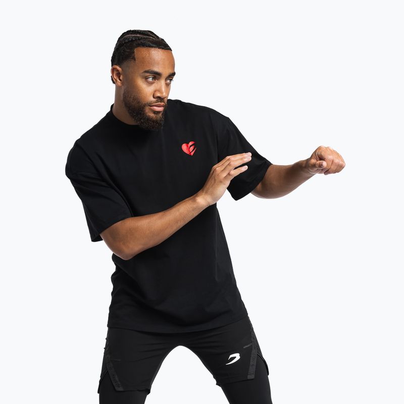 Férfi póló Boxraw Boxing is Love Oversized Black 7