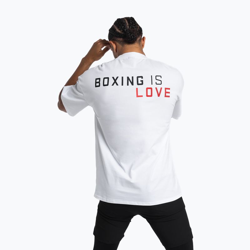 Férfi póló Boxraw Boxing is Love Oversized White 3