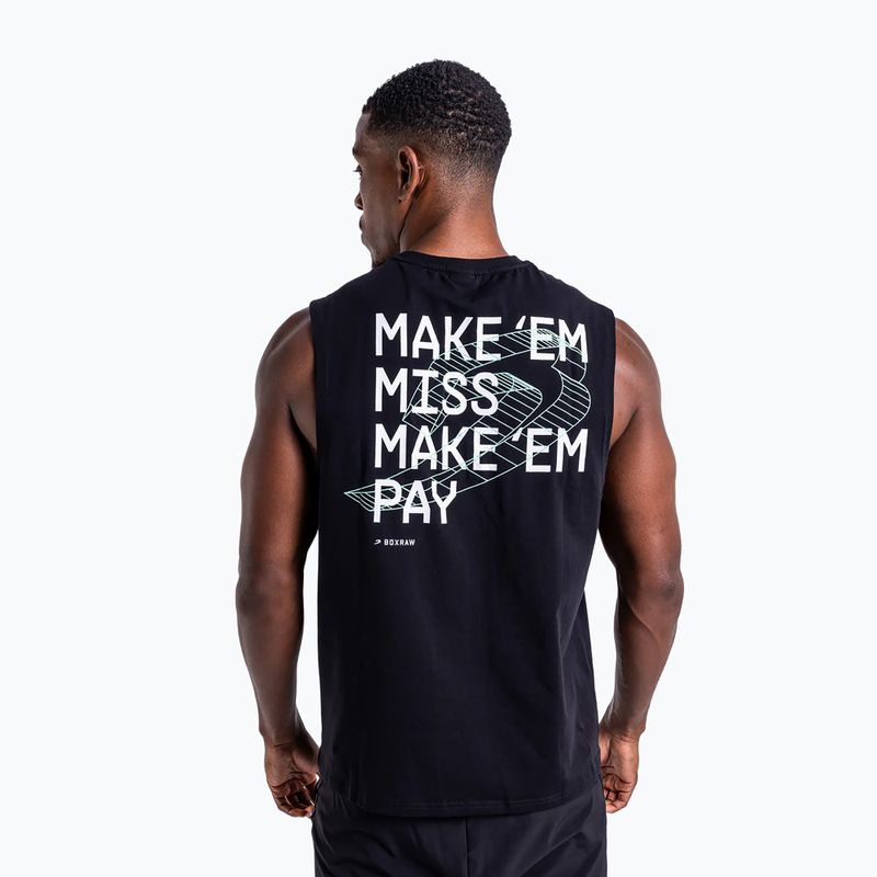 Férfi póló BOXRAW Make 'Em Miss Muscle black 3