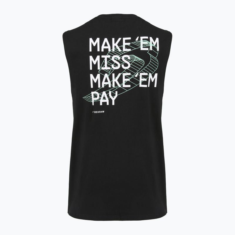 Férfi póló BOXRAW Make 'Em Miss Muscle black 11