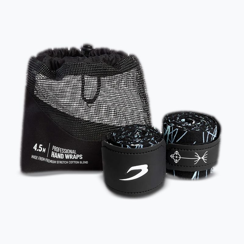 Boxkesztyű kötések BOXRAW Dyscyplined Thought Hand Wraps 450 cm black 4