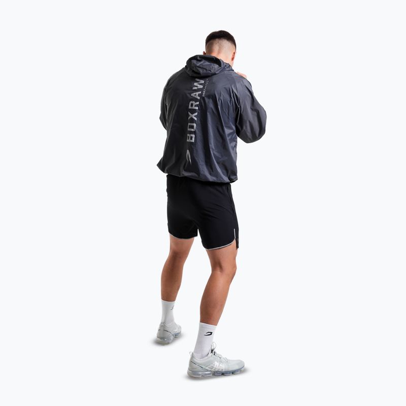 Férfi széldzseki Boxraw Genaro Oversized Windbreaker Hoodie charcoal 2