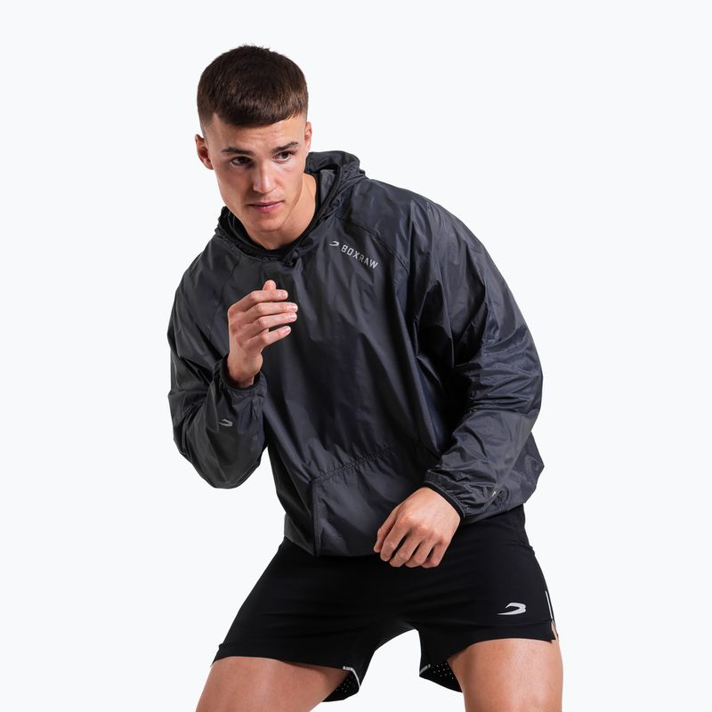 Férfi széldzseki Boxraw Genaro Oversized Windbreaker Hoodie charcoal 5