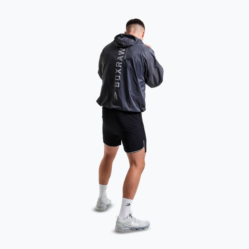 Férfi pulóver BOXRAW Genaro Oversized Windbreaker Hoodie charcoal 3