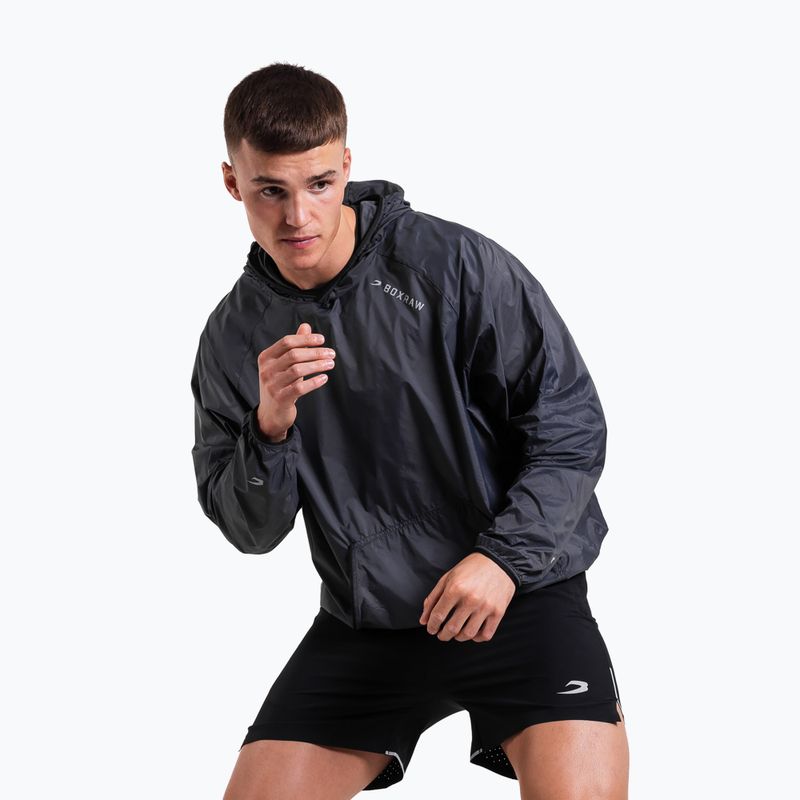 Férfi pulóver BOXRAW Genaro Oversized Windbreaker Hoodie charcoal 5