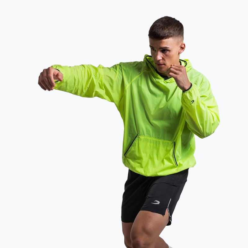 Férfi szélálló dzseki BOXRAW Genaro Oversized Windbreaker Hoodie neon sárga 4