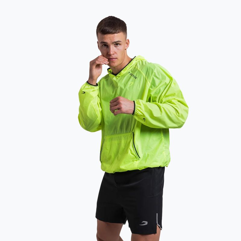 Férfi szélálló dzseki BOXRAW Genaro Oversized Windbreaker Hoodie neon sárga 5