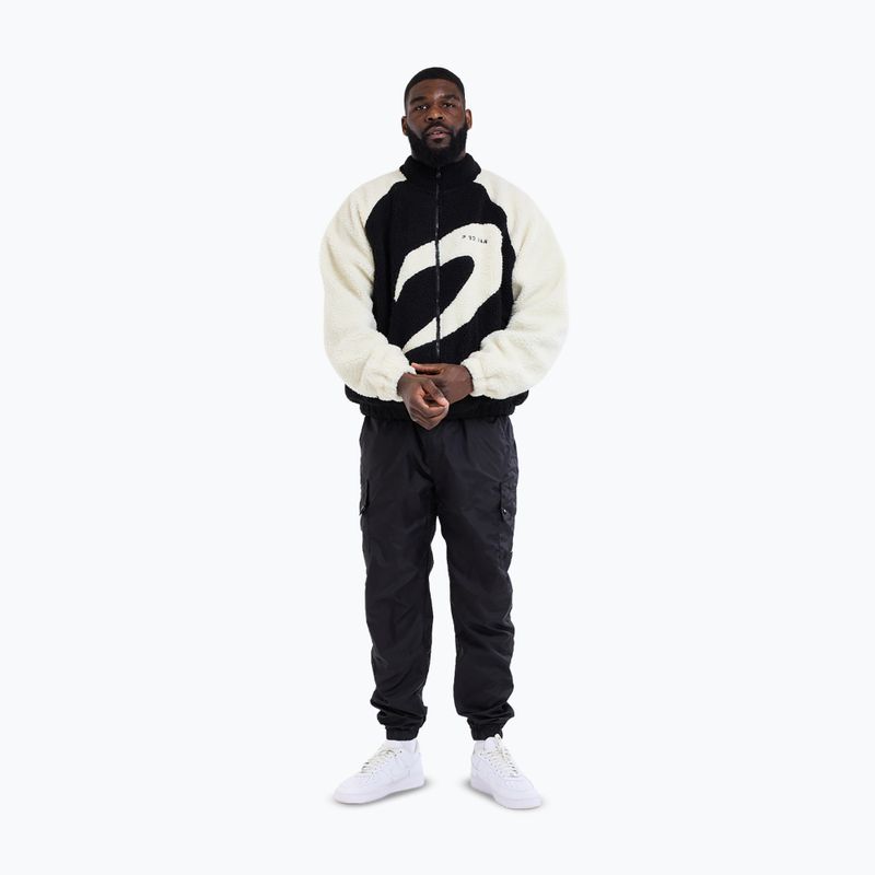 Férfi kabát Boxraw Walker Sherpa black/cream 2