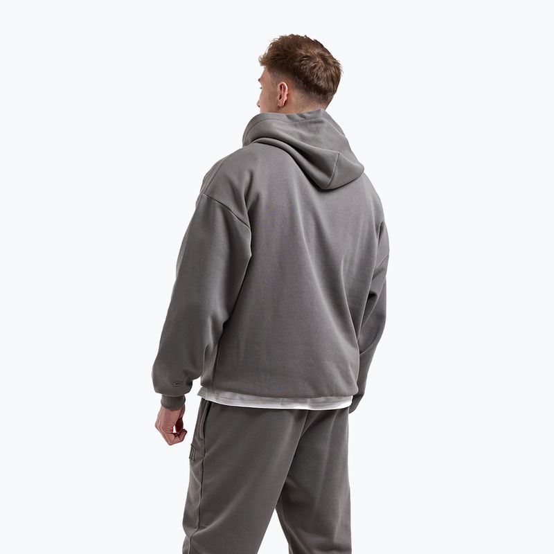 Férfi pulóver BOXRAW East Street Hoodie distressed grey 3