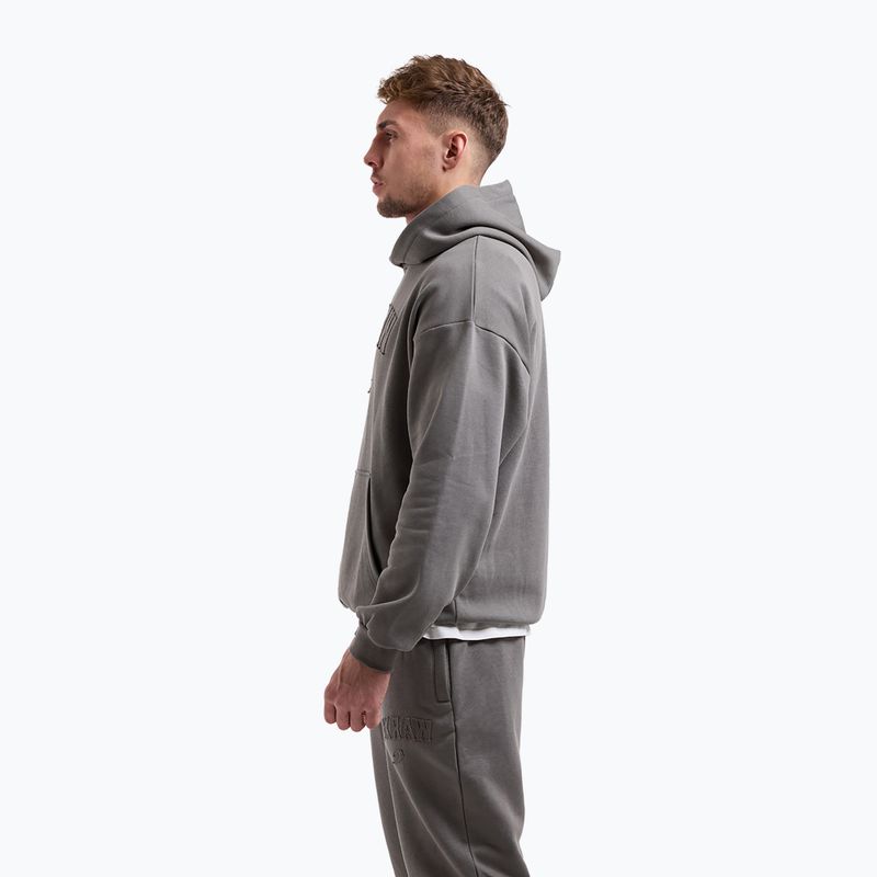 Férfi pulóver BOXRAW East Street Hoodie distressed grey 5