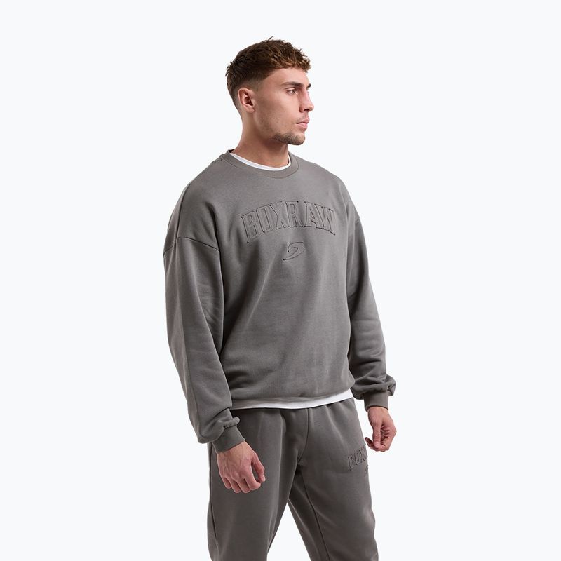 Férfi pulóver Boxraw East Street Sweatshirt distressed grey 4