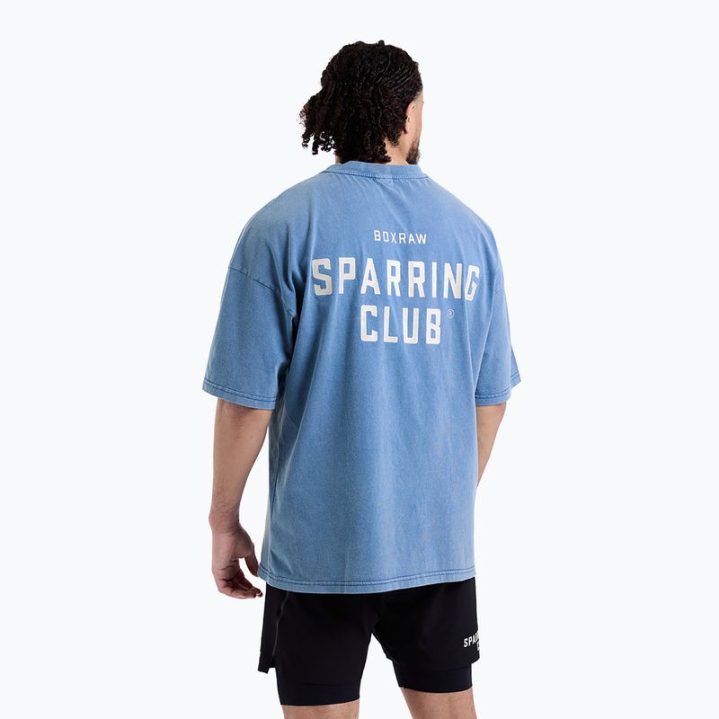 Férfi póló BOXRAW Sparring Club Oversized washed baby blue 3