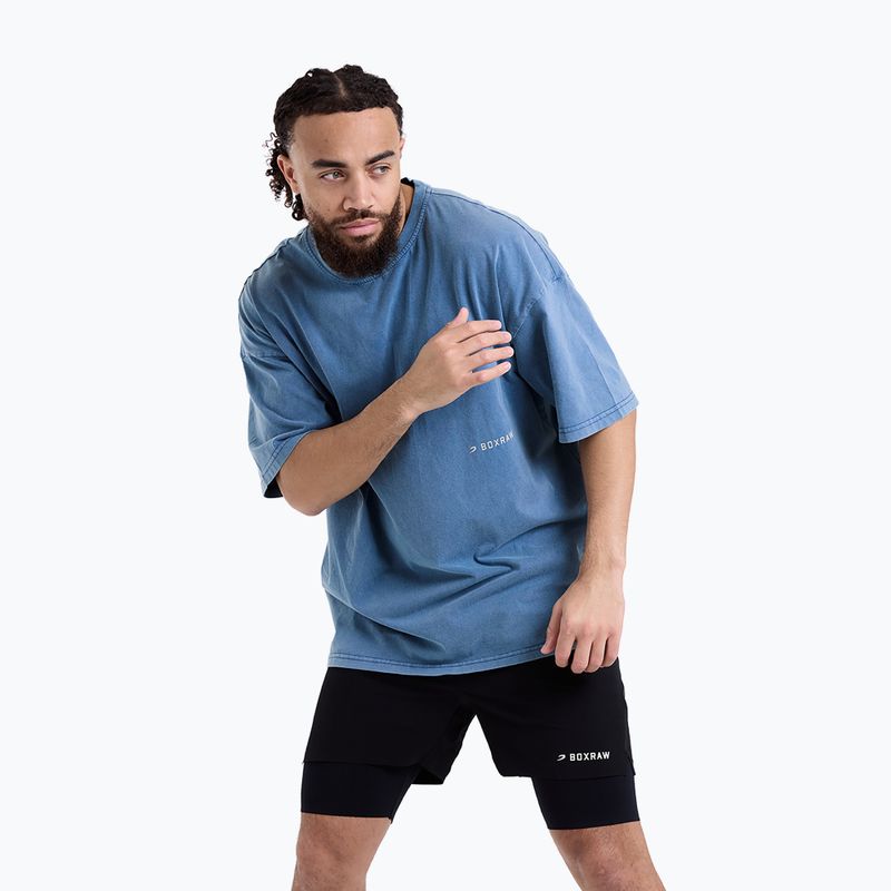 Férfi póló BOXRAW Sparring Club Oversized washed baby blue 5