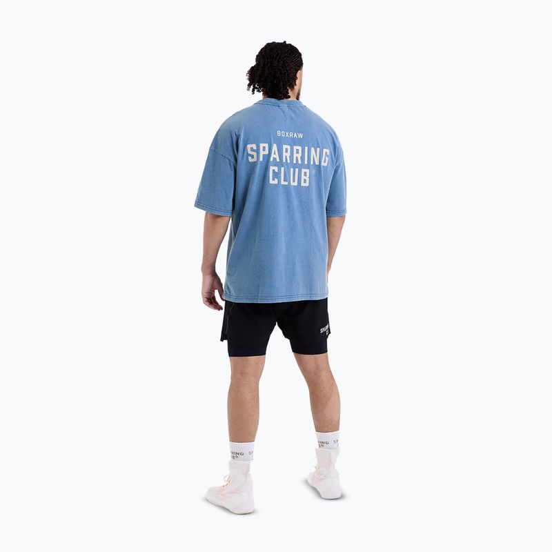 Férfi póló BOXRAW Sparring Club Oversized washed baby blue 7
