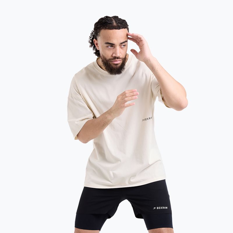 Férfi póló BOXRAW Sparring Club Oversized washed beige 4