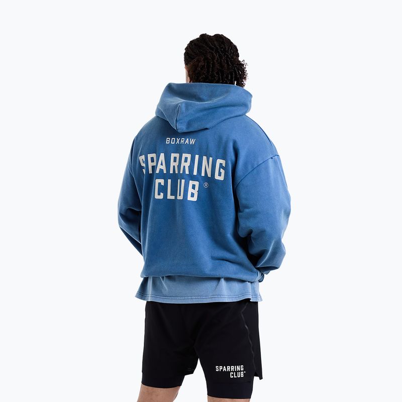 Férfi pulóver BOXRAW Sparring Club Oversized Hoodie washed baby blue 3