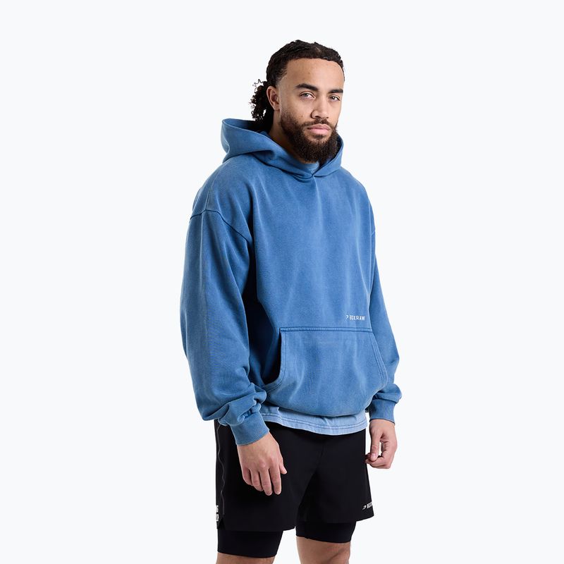 Férfi pulóver BOXRAW Sparring Club Oversized Hoodie washed baby blue 6