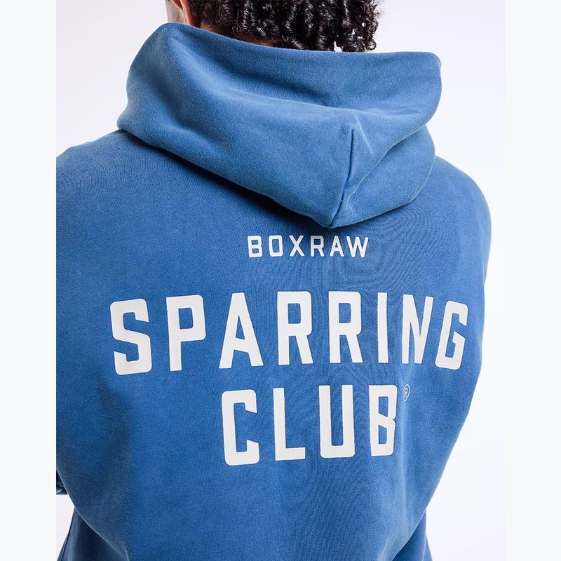 Férfi pulóver BOXRAW Sparring Club Oversized Hoodie washed baby blue 9
