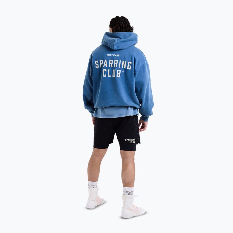 Férfi pulóver BOXRAW Sparring Club Oversized Hoodie washed baby blue 11