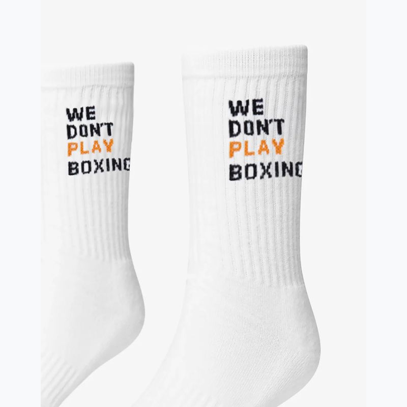 Férfi zokni BOXRAW We Don't Play Boxing Crew 3 pairs white 4