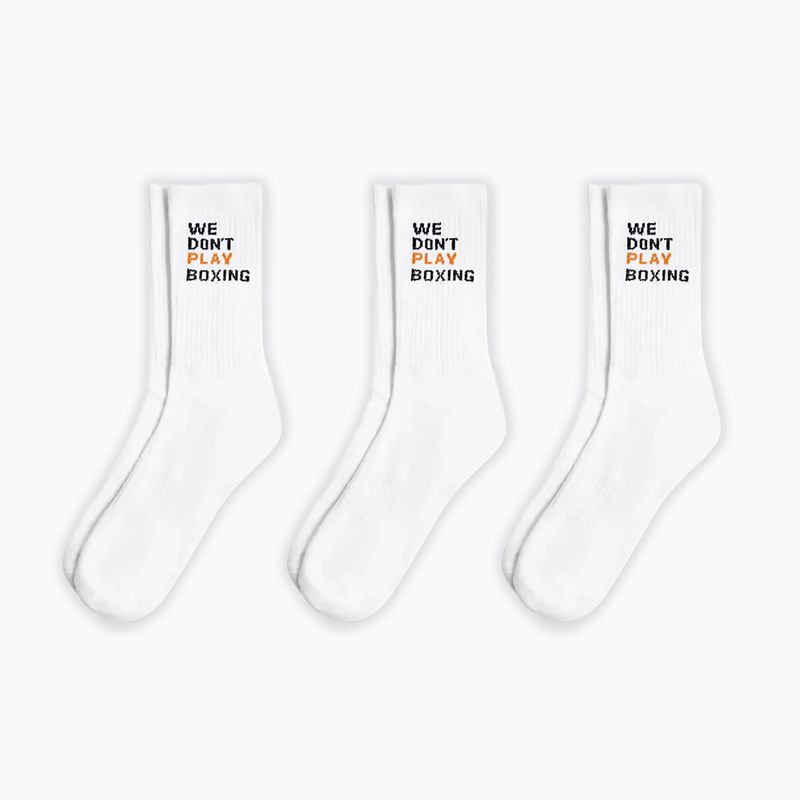 Férfi zokni BOXRAW We Don't Play Boxing Crew 3 pairs white 5