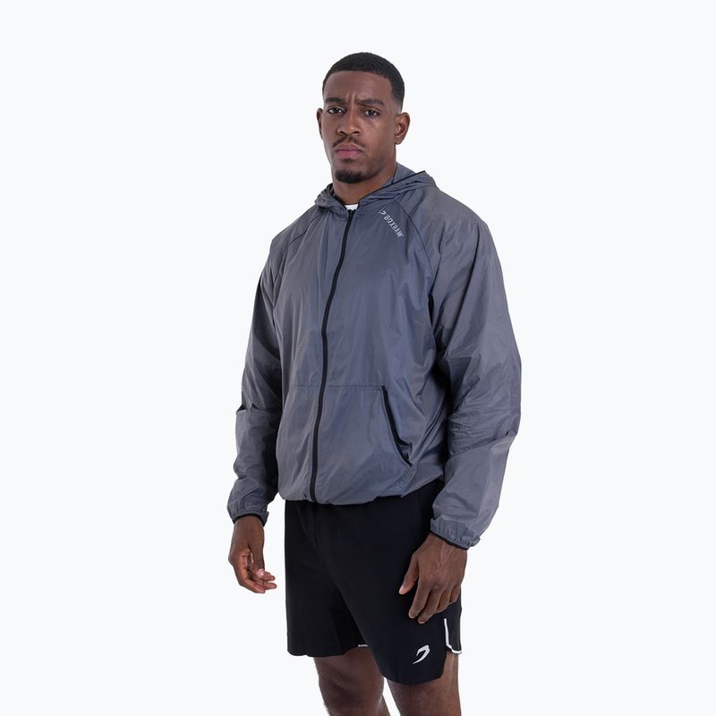 Férfi kabát BOXRAW Genaro Zip Up Windbreaker charcoal 4