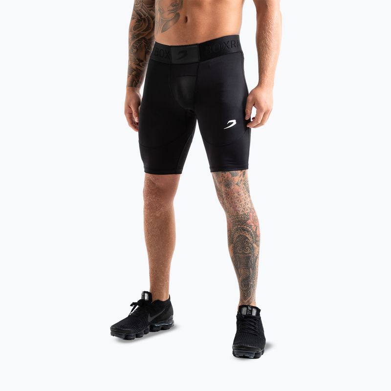 Férfi edző rövidnadrág BOXRAW Saddler Compression black
