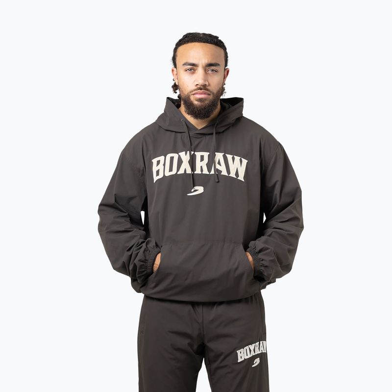 Férfi pulóver BOXRAW East Street Shell Hoodie charcoal