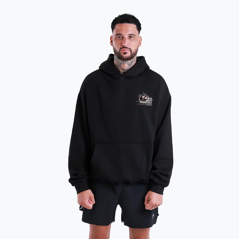 Férfi pulóver BOXRAW Hook Right Goodnight Oversized Hoodie black