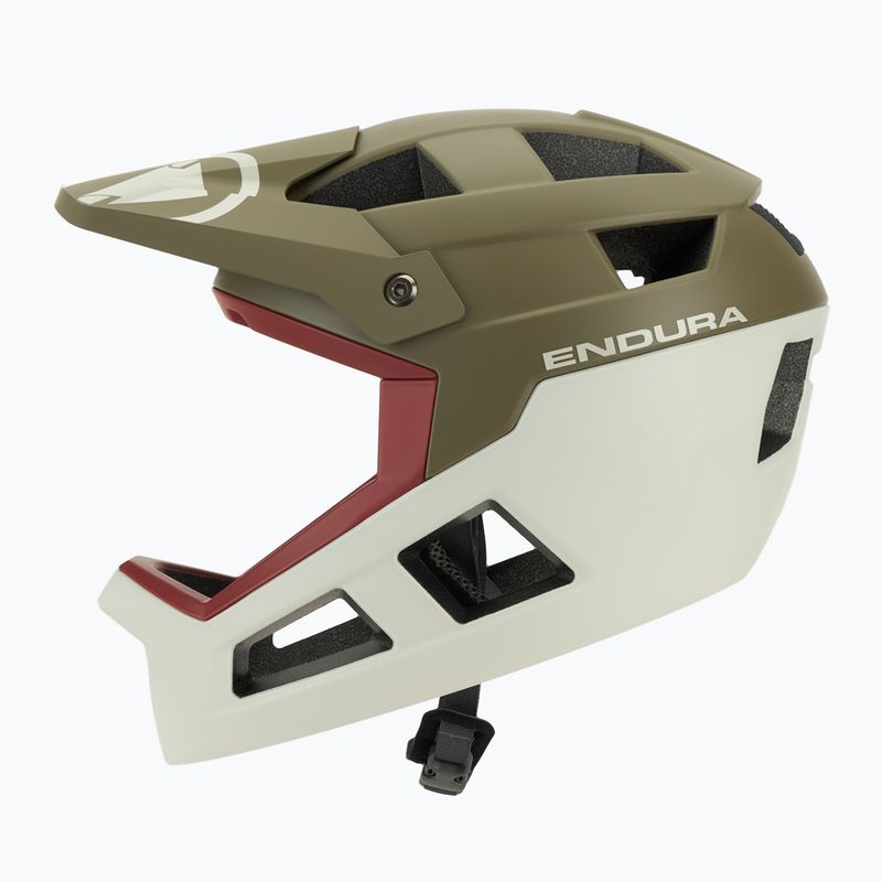 Endura Singletrack Full Face kerékpáros bukósisak tweed zöld 3