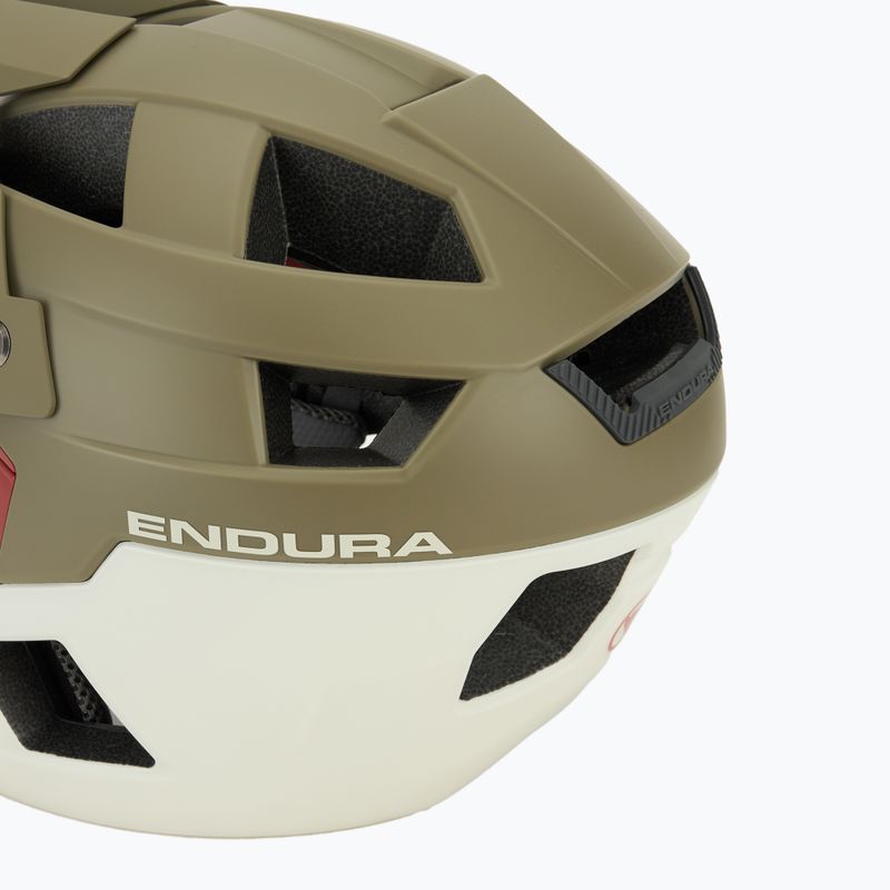 Endura Singletrack Full Face kerékpáros bukósisak tweed zöld 8