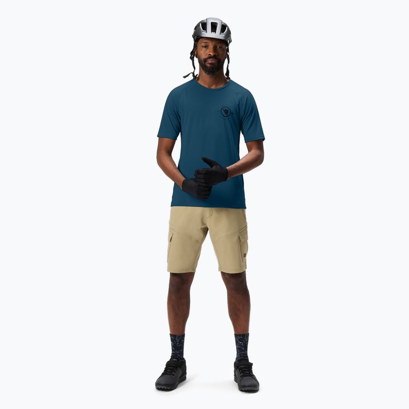 Férfi Endura Loop Tech barra kék kerékpáros trikó 2