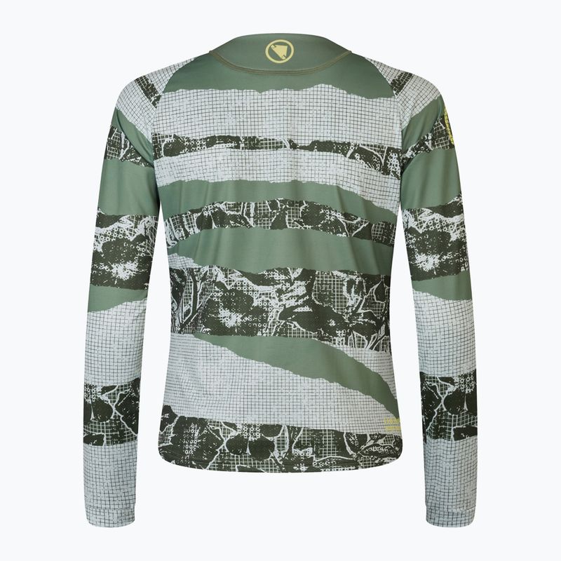 Női kerékpáros hosszú ujjú Endura Patchwork Ltd W machair zöld 7