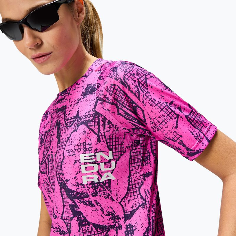Női kerékpáros mez Endura Grid Virágos Ltd W rózsaszín pop 5