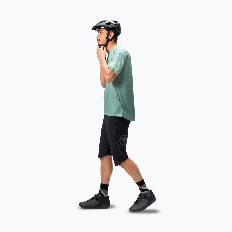 Férfi kerékpáros mez Endura Marble Ltd Nyomtatott loch zöld 2