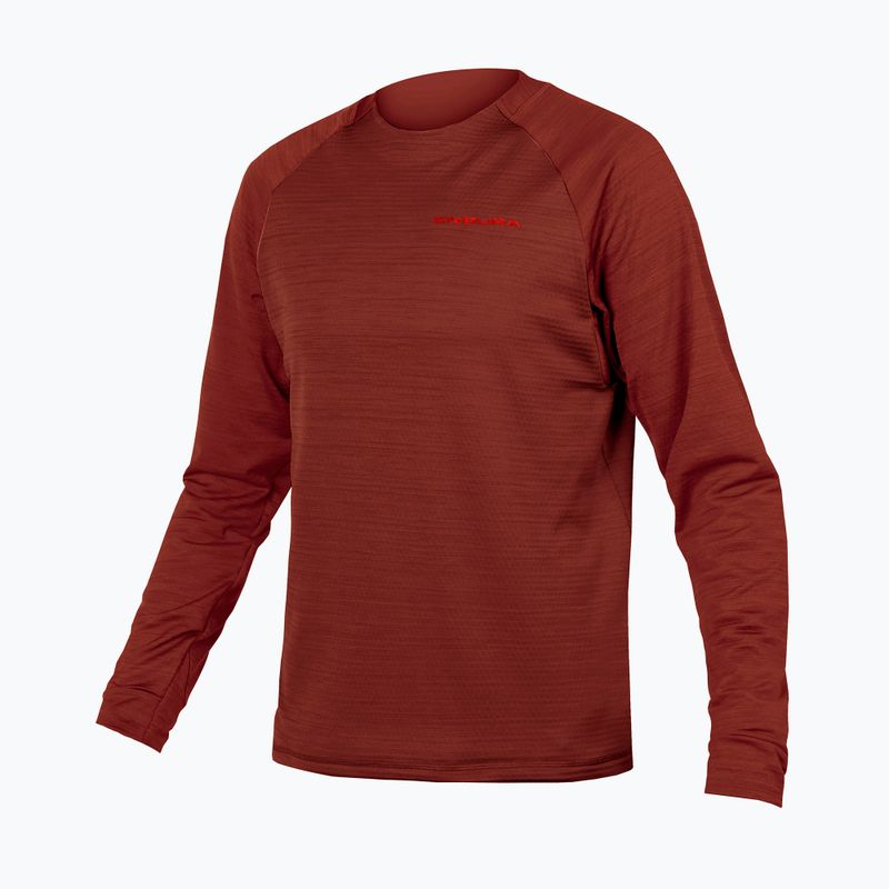 Férfi Endura Singletrack Fleece tégla kerékpározás hosszú ujjú