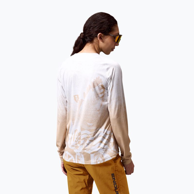 Női kerékpáros hosszú ujjú felső Endura Singletrack Print W aero blue 3