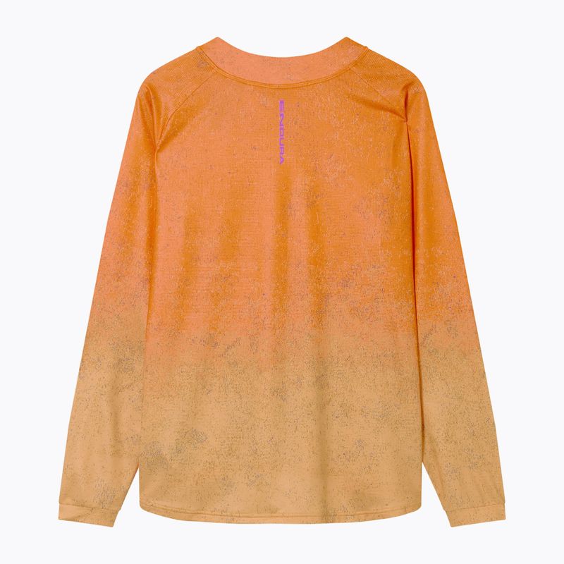 Férfi kerékpáros hosszú ujjú póló Endura Singletrack Print end orange 7