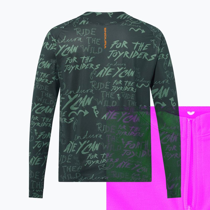 Férfi kerékpáros hosszú ujjú póló Endura Singletrack Print carbon grey 2