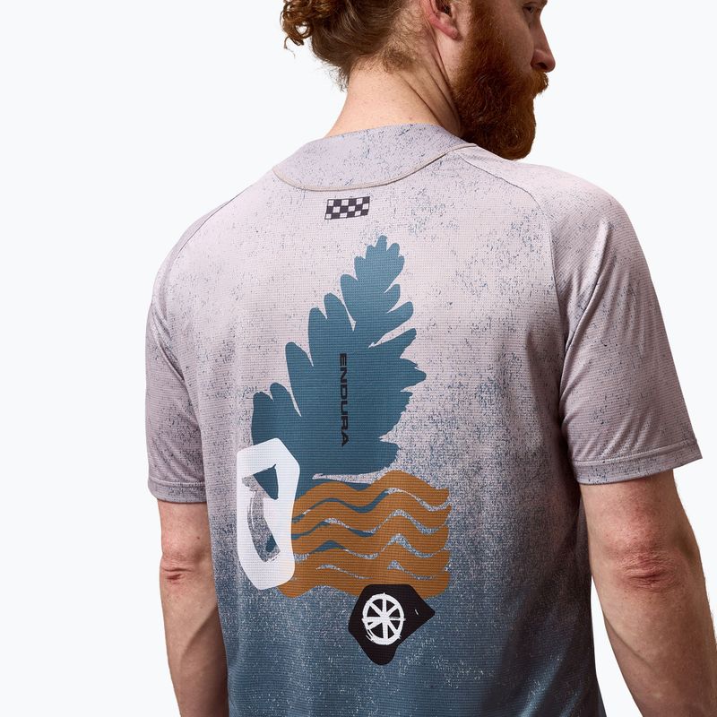 Férfi kerékpáros mez Endura Singletrack Print titanium 6