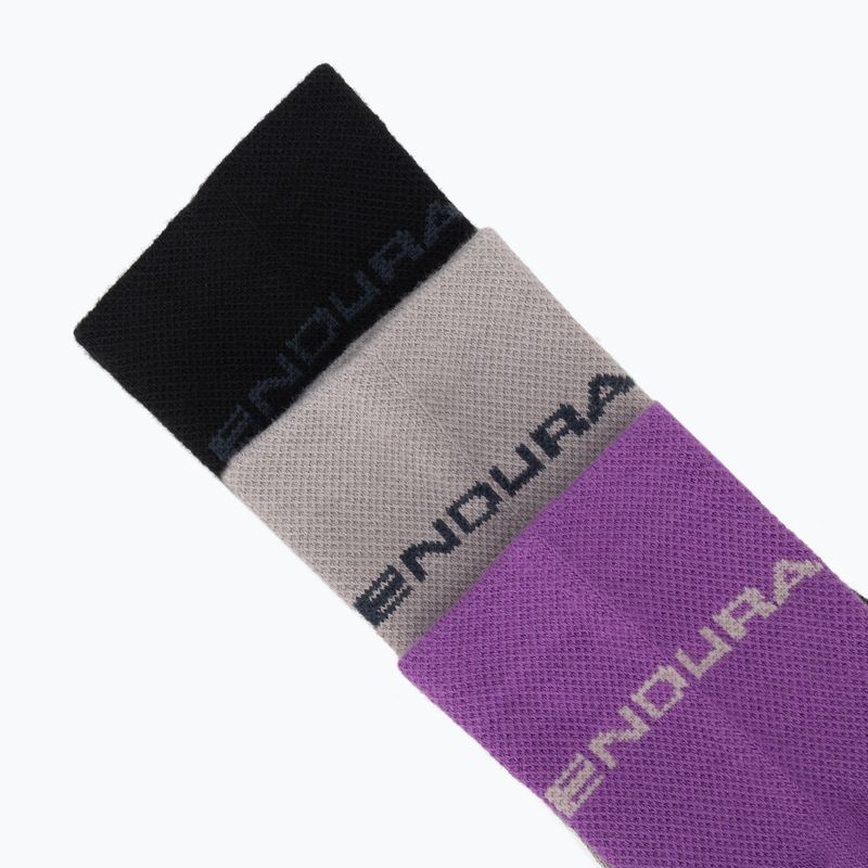 Női zokni Endura Coolmax Race 3 pairs W end purple 6