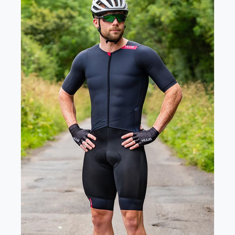 Férfi kerékpáros overall HUUB Strada Road Speed Suit black/red 3