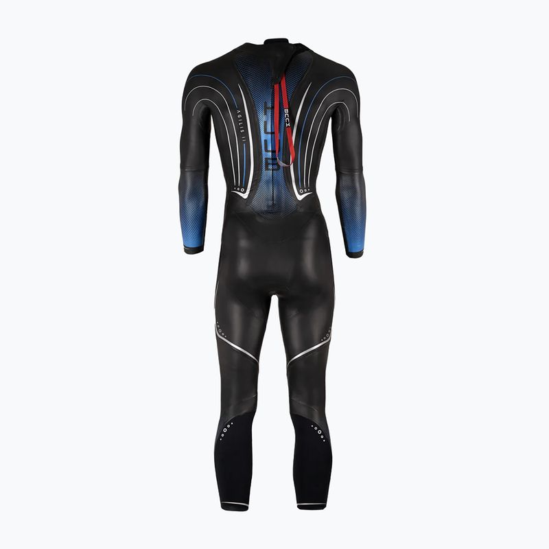Férfi triatlon neoprén ruha HUUB Agilis II Back Zip 3.5 metallic blue 2