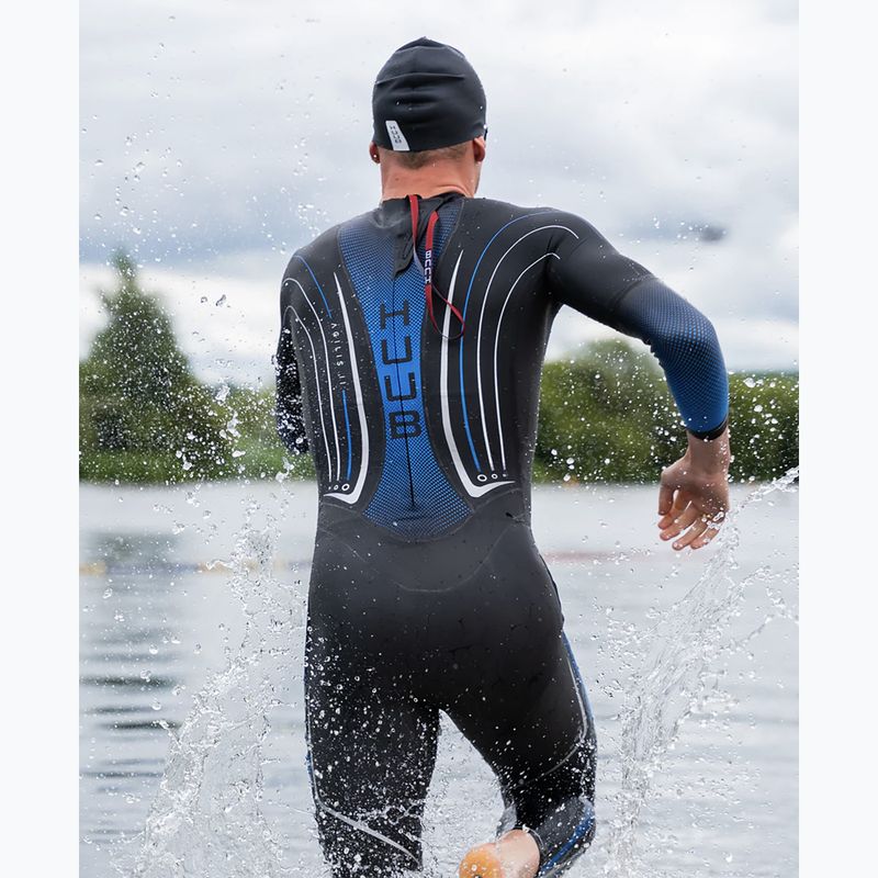 Férfi triatlon neoprén ruha HUUB Agilis II Back Zip 3.5 metallic blue 4