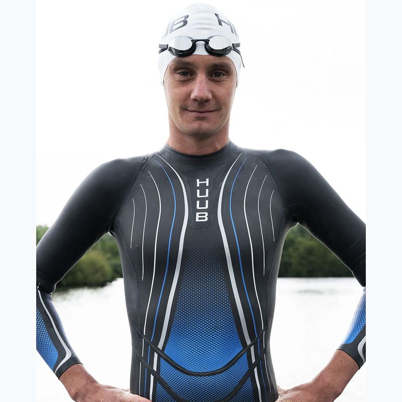 Férfi triatlon neoprén ruha HUUB Agilis II Back Zip 3.5 metallic blue 5